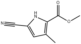 Pyrrole-2-carboxylic acid, 5-cyano-3-methyl-, methyl ester (8CI) Struktur