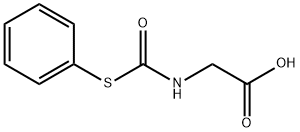 2-(phenylsulfanylcarbonylamino)acetic acid Struktur