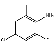4-クロロ-2-フルオロ-6-ヨードアニリン 化学構造式