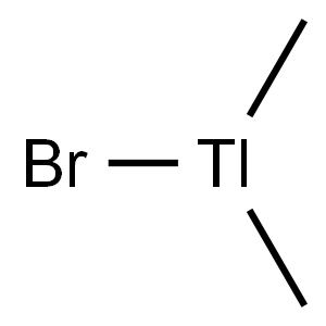 ジメチルタリウム(III)ブロミド 化学構造式