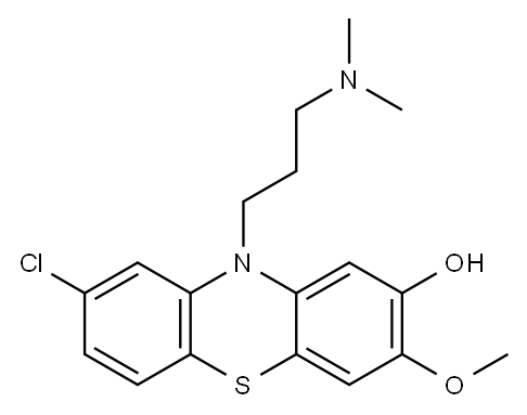 8-Chloro-10-[3-(dimethylamino)propyl]-3-methoxy-10H-phenothiazin-2-ol Structure