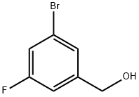 3-ブロモ-5-フルオロベンジルアルコール 化学構造式