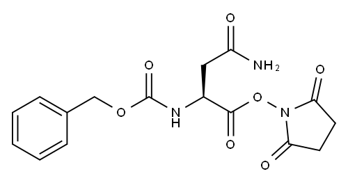[(S)-3-Amino-1-[[(2,5-dioxo-1-pyrrolidinyl)oxy]carbonyl]-3-oxopropyl]carbamic acid benzyl ester Struktur