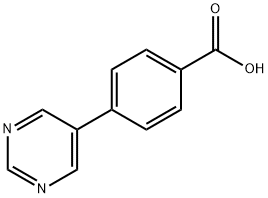 4-ピリミジン-5-イル-安息香酸 化学構造式