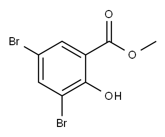 3,5-二溴-2-羟基苯甲酸甲酯 结构式