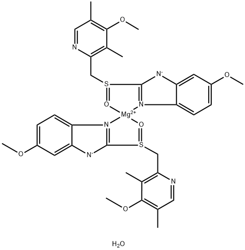 Esomeprazole magnesium trihydrate Structure