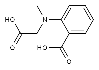 2-(羧甲基-甲基-氨基)苯甲酸, 21716-67-6, 结构式