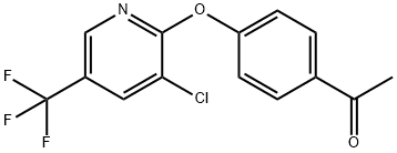 2-(4-アセトフェノキシ)-3-クロロ-5-トリフルオロメチルピリジン 化学構造式
