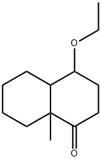 4-エトキシ-3,4,4a,5,6,7,8,8a-オクタヒドロ-8a-メチルナフタレン-1(2H)-オン 化学構造式