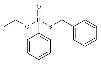 フェニルチオホスホン酸O-エチルS-ベンジル 化学構造式