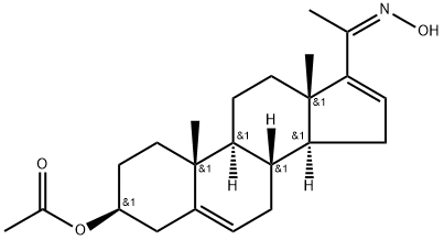 3β-羟基-20-羟亚氨基孕甾-5,16-二烯-20-酮-3-醋酸酯 结构式