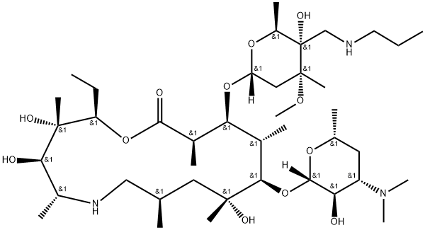 4′-[(プロピルアミノ)メチル]-9-デオキソ-9a-アザ-9a-ホモエリスロマイシン