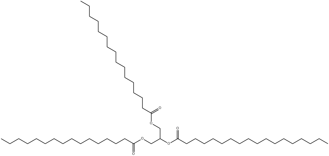 2-O-ステアロイル-1-O,3-O-ビスパルミトイルグリセロール 化学構造式