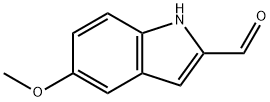 5-メトキシ-1H-インドール-2-カルブアルデヒド 化学構造式