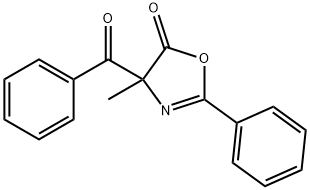 5(4H)-Oxazolone,  4-benzoyl-4-methyl-2-phenyl- 结构式