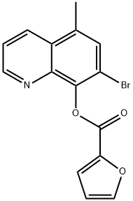 7-bromo-5-methyl-8-quinolyl 2-furoate Struktur