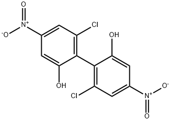 6,6'-Dichloro-4,4'-dinitro-2,2'-biphenol 结构式