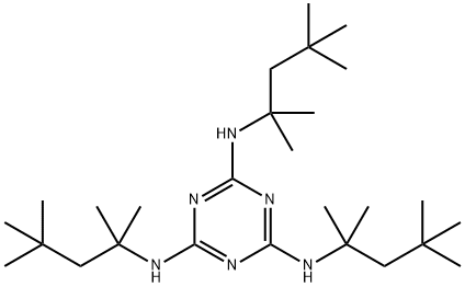 N2,N4,N6-tris(2,4,4-trimethylpentan-2-yl)-1,3,5-triazine-2,4,6-triamin e 结构式