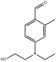 4-[エチル(2-ヒドロキシエチル)アミノ]-2-メチルベンズアルデヒド 化学構造式