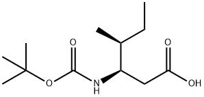 Boc-L-beta-高异亮氨酸 结构式