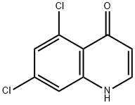 5,7-DICHLORO-4-HYDROXYQUINOLINE 结构式