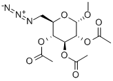 甲基-6-叠氮-6-脱氧-2,3,4-三乙酰氧基-alpha-D-吡喃葡萄糖苷 结构式