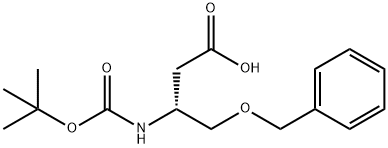 N-叔丁氧羰基-O-苄基-L-BETA-高丝氨酸 结构式