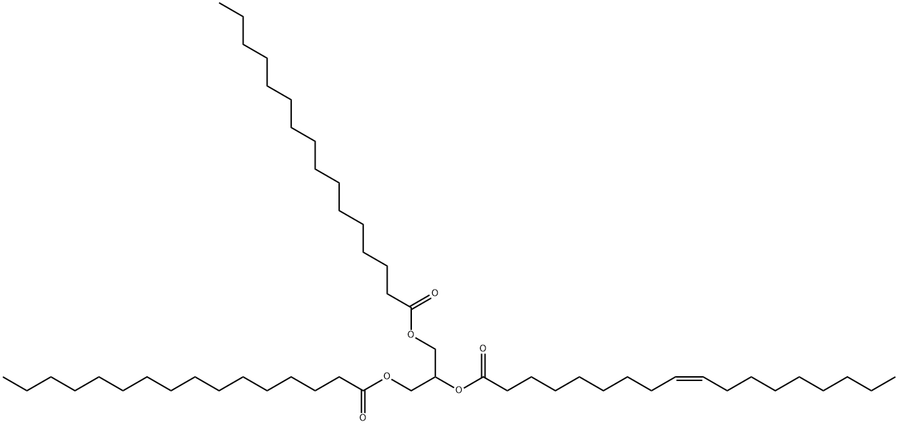 1,3棕榈酸-2-反油酸甘油酯, 2190-25-2, 结构式