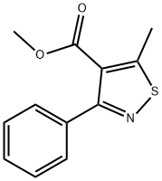 5-メチル-3-フェニル-4-イソチアゾールカルボン酸メチル 化学構造式