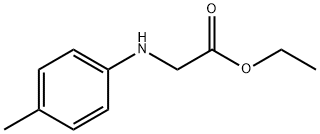 [(4-メチルフェニル)アミノ]酢酸エチル 化学構造式