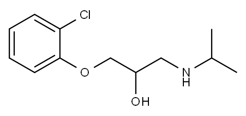 1-(o-Chlorophenoxy)-3-(isopropylamino)-2-propanol 结构式