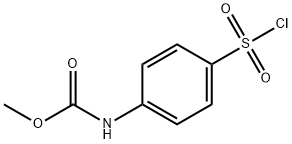 [4-(クロロスルホニル)フェニル]カルバミン酸メチル 化学構造式