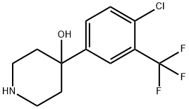 4-[4-氯-3-(三氟甲基)苯基]-4-哌啶醇, 21928-50-7, 结构式