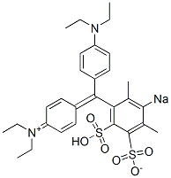 N-Ethyl-N-[4-[[4-(diethylamino)phenyl](2,4-dimethyl-5-sulfonato-3-sodiosulfophenyl)methylene]-2,5-cyclohexadien-1-ylidene]ethanaminium 结构式