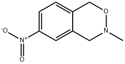 3,4-ジヒドロ-3-メチル-6-ニトロ-1H-2,3-ベンゾオキサジン 化学構造式