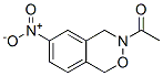 3-アセチル-3,4-ジヒドロ-6-ニトロ-1H-2,3-ベンゾオキサジン 化学構造式