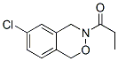 6-クロロ-3,4-ジヒドロ-3-プロピオニル-1H-2,3-ベンゾオキサジン 化学構造式