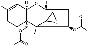 12,13-エポキシトリコテカ-9-エン-4β,15-ジオールジアセタート 化学構造式