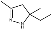 5-エチル-4,5-ジヒドロ-3,5-ジメチル-1H-ピラゾール 化学構造式