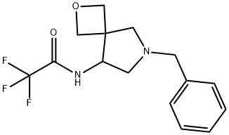 AcetaMide, 2,2,2-trifluoro-N-[6-(phenylMethyl)-2-oxa-6-azaspiro[3.4]oct-8-yl]- Structure