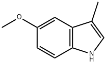 5-甲氧基-3-甲基-1H-吲哚, 21987-25-7, 结构式