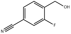 3-フルオロ-4-(ヒドロキシメチル)ベンゾニトリル 化学構造式