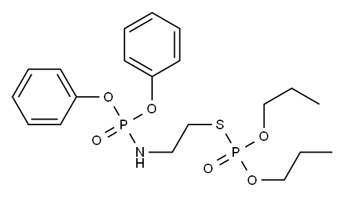 ホスホロチオ酸S-[2-(ジフェノキシホスフィニルアミノ)エチル]O,O-ジプロピル 化学構造式