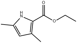 3,5-二甲基-1H-吡咯-2-甲酸乙酯, 2199-44-2, 结构式