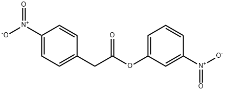 4-ニトロベンゼン酢酸3-ニトロフェニル 化学構造式