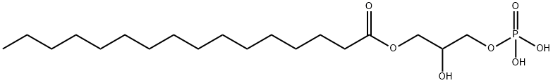 2-hydroxy-3-(phosphonooxy)propyl palmitate Structure