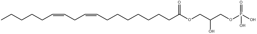 2-hydroxy-3-(phosphonooxy)propyl (9Z,12Z)-octadeca-9,12-dienoate Structure
