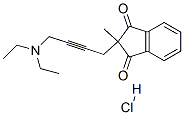 2-(4-diethylaminobut-2-ynyl)-2-methyl-indene-1,3-dione hydrochloride Structure