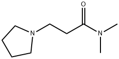 N,N-ジメチル-3-(1-ピロリジニル)プロピオンアミド 化学構造式