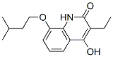 3-エチル-4-ヒドロキシ-8-(イソペンチルオキシ)キノリン-2(1H)-オン 化学構造式